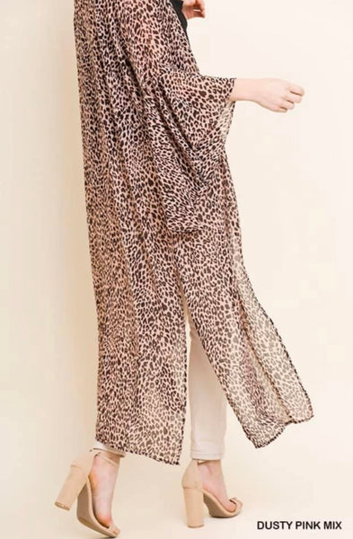 Long open front kimono