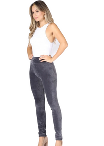 Charcoal Velvet Pants, stretch