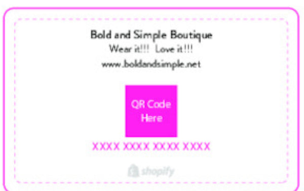 Bold and Simple Gift Card