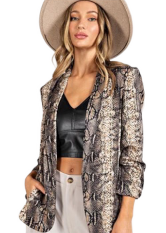 Snake Print Blazer