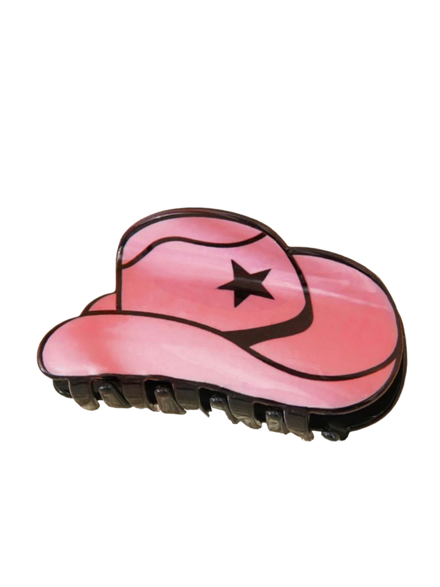 Pink Cowboy Hat Hair Claw