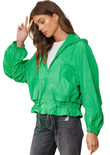 Oversized lightweight rain jacket