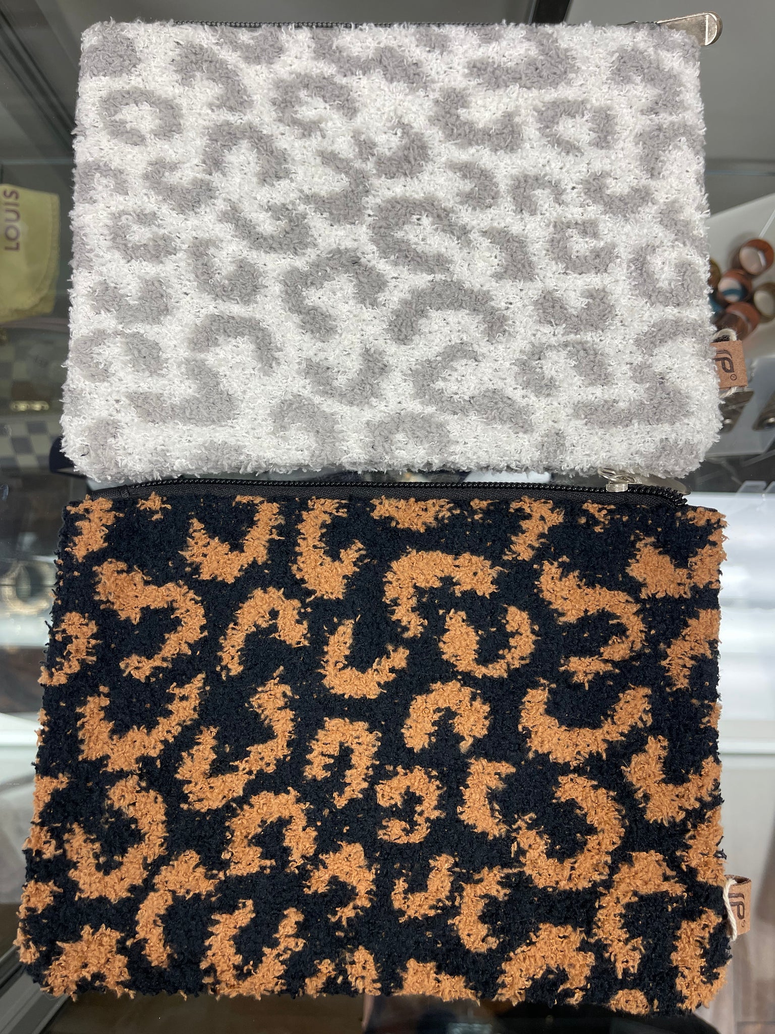 Comfy Luxe Animal Print Pouch Bags