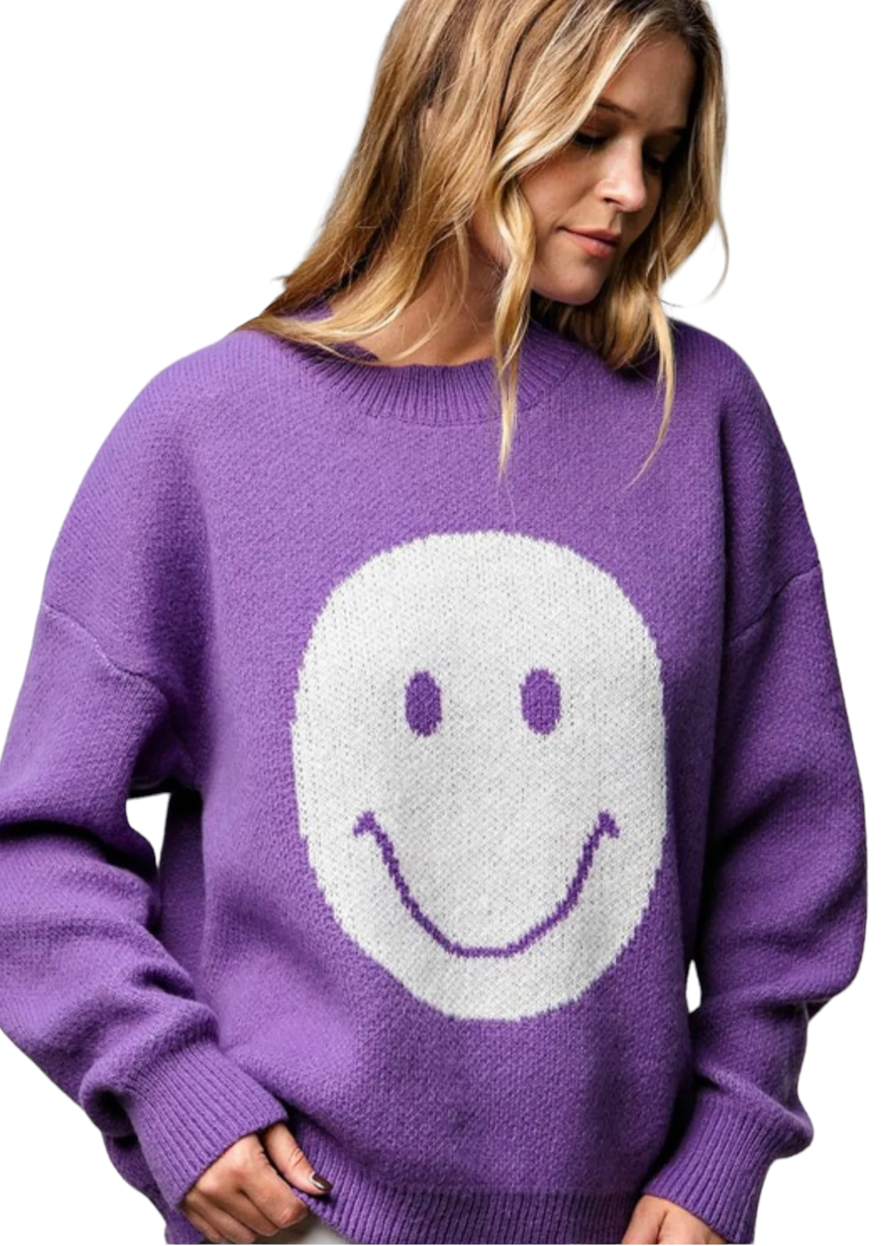 Smiley Face Loose Fit Sweater