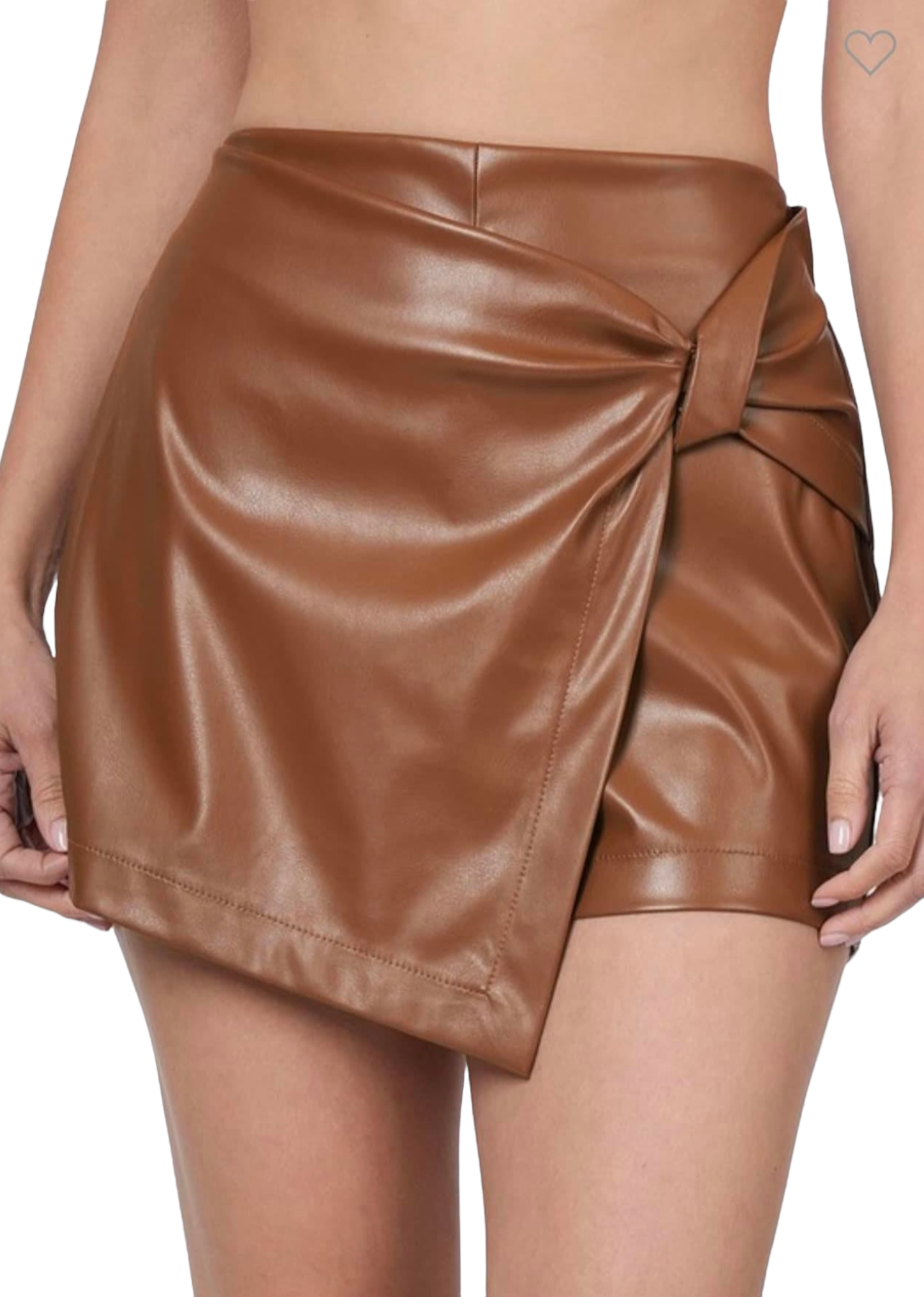 Pleather Mini Skirt/Skort