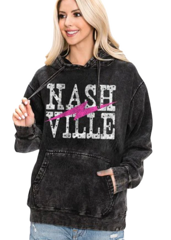 Nashville Lightning  Mineral Wash Hooded