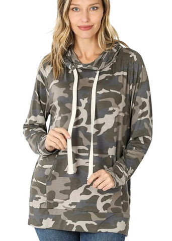 Camo Rayon Hoodie