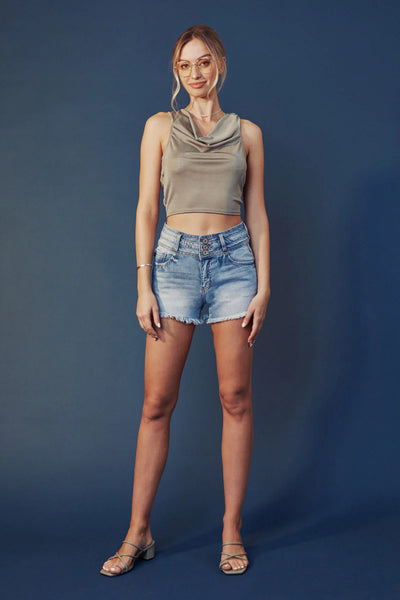 High Rise Jean Shorts